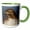 Green/White, variant on 3drose, Red Tailed Hawk Close Up, 15oz Mug