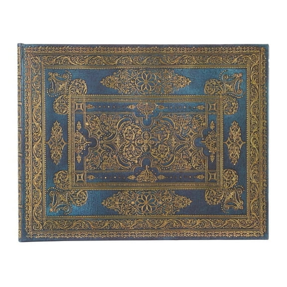 Blue Luxe Guest Book Unlined Hardcover Guest Book, 144pg, 120gsm by Paperblanks (Luxe Design), (Hardcover)