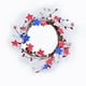thumbnail image 1 of Corona del Día de la Independencia, decoración de pared de cinco estrellas en rojo, blanco y azul, con césped artificial para el Día de los Estados Unidos., 1 of 7