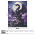 thumbnail image 4 of Orinice Fantasy Purple Dragon Blanket Gifts for Adults Boys Moon Cliff Flannel Throw Blankets Soft Comfy Lightweight for Home Decor Couch Bed Sofa  40x50in, 4 of 6