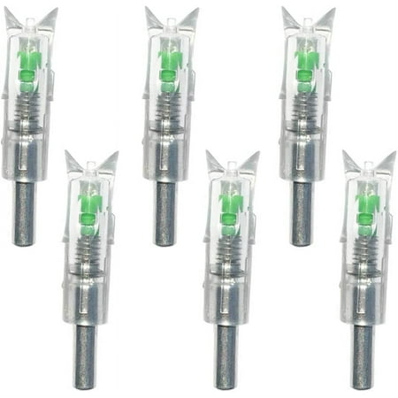 6PCS Lighted Nocks for Crossbow with .300/7.62mm Inside Diameter Led Nocks Arrow nocks for Archery Hunting