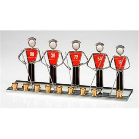 Judaica Kingdom SF-BB-IH-9814-8 Hanukkah Sports Menorahs - Ice Hockey Menorah Orange & Black Male