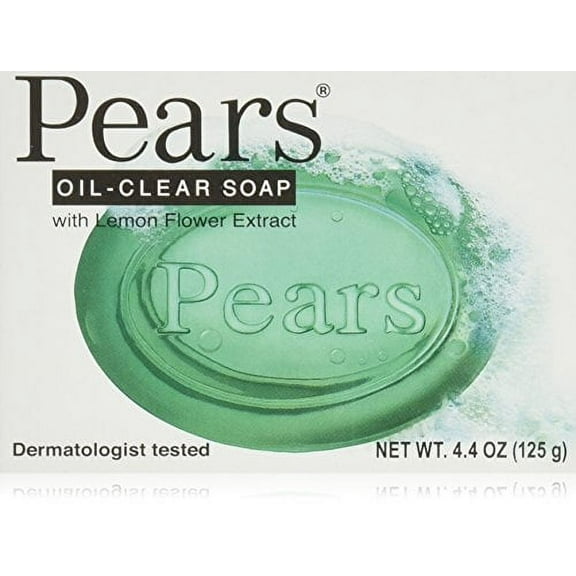 Pears Soap Oil Clear With Lemon Flower extract, 4.4 oz (Pack of 12)