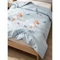 thumbnail image 4 of Yardvibe Cooling Comforter Twin Size, Giraffe Print Breathable Summer Comforter for Hot Sleepers & Night Sweats, Silky Smooth Cooling Blanket, Blue (D), 4 of 6