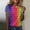 Purple, variant on Graphic Tees for Women T-Shirt Top with Crew Neck and Letter Print Short Sleeve O-Neck Tee for Women Blue XL