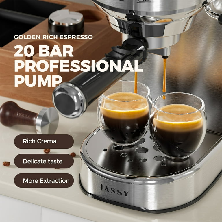 Drelex Espresso Machine With Milk Frothing, 20 Bar Expresso Coffee Machine,  Removable Water Tank, Semi-automatic Coffee Machine With Steam Wand For  Espresso, Latte, And Cappuccino,, Touch Control - Temu