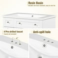 thumbnail image 3 of 30" Bathroom Vanity Cabinet with Single Sink, Freestanding Floor Rustic Single Combo Storage Cabinet with Undermount Sink, 2 Soft Closing Doors and Drawers, White, 3 of 7