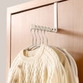 thumbnail image 7 of sunsanly 1/2Pcs Door Drying Rack Storage Hook Strong Load-bearing Foldable Design Easy to Install Laundry Hanging Coat Clothing Hanger Hook with 6 Groves, 7 of 7
