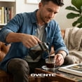 thumbnail image 6 of OVENTE French Press Coffee Maker 12 Ounce with Heat Resistant Borosilicate Glass & Stainless Steel 4-Level Filtration System, Portable Cold Brew Coffee Maker for Travel, Camping or Gift, Black FPT12B, 6 of 8