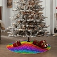 thumbnail image 4 of Haiem Bright Rainbow Pattern Christmas Tree Skirt Merry Christmas Party Christmas Tree Decoration,New Year Decorations-30", 4 of 6