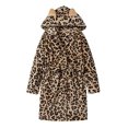 thumbnail image 1 of Teen Robe for Girls Cozy Classic Yellow Leopard Bathrobe Toddler Big Kid Size 10, 1 of 2