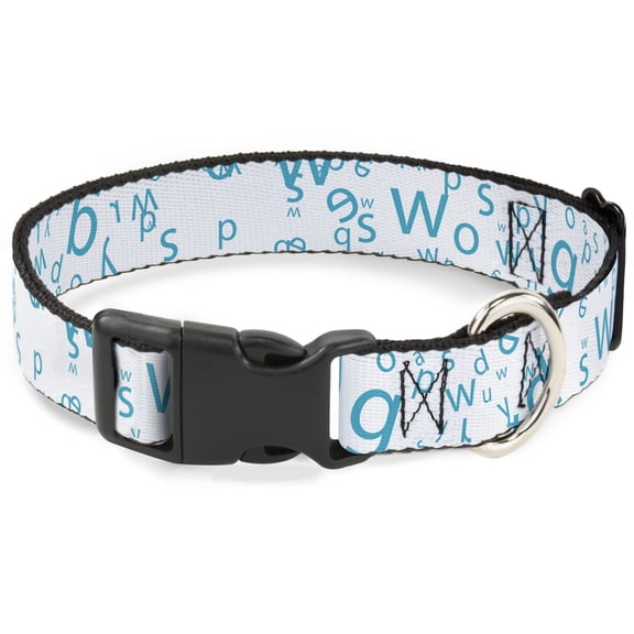 Buckle-Down Pet Collar, Dog Collar Plastic Buckle, Stargazer White Blue, 7 to 8.5 Inches 0.5 Inch Wide