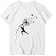 thumbnail image 4 of DeHolifer Women's T-shirts Dandelion Graphic Printed Short Sleeve Crewneck T-shrits Modal Casual Fashion Blouse Tops White XL, 4 of 5