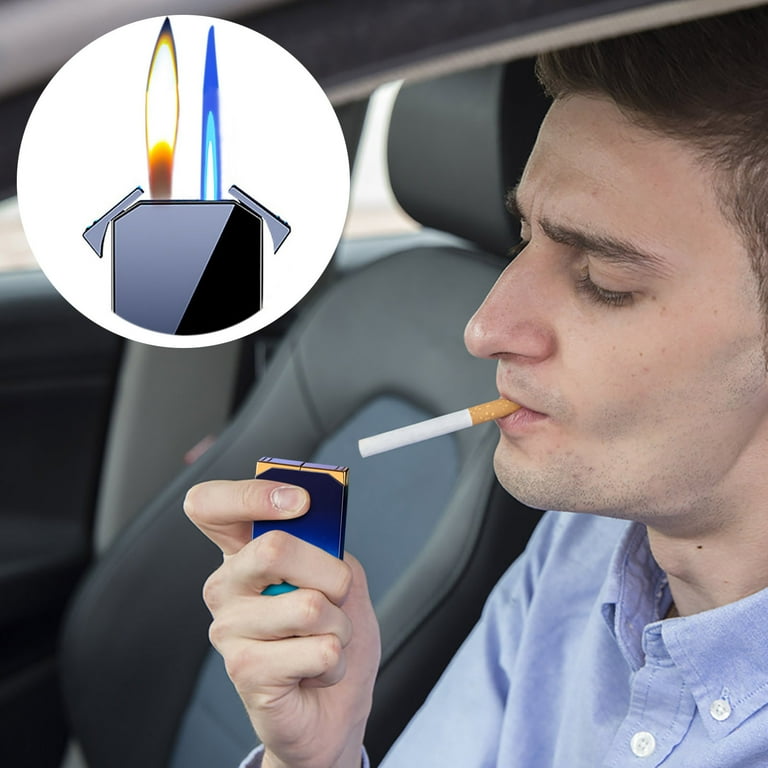 HDWUEN Windproof Cigarette Lighter,Cool Novelty Lighter Traditional Butane  Lighter Torch Candle Lighter