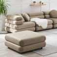 thumbnail image 2 of Modular Ottoman Chair, Tufted, Brown, Velvet, Living Room Lounge Cafe Lobby Hospitality Restaurant, Modern Contemporary, HB37192, 2 of 9
