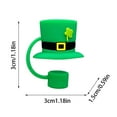 thumbnail image 3 of St. Patrick's Day Straw Topper, Green Themed Straw Plug Decorations for Party Cups and Drinks, Festive Holiday Party Supplies (Orifice 0.59"), 3 of 5
