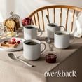 thumbnail image 5 of over&back Stackable Stoneware Coffee Mugs - 4-Piece Mug Set - Enjoy the Perfect Cup of Coffee, Tea, Latte, and More - Semi-Matte White - 14oz, 5 of 7