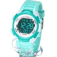 thumbnail image 1 of Juboos Reloj Digital para Niños Niñas de 5 a 18, Reloj de Pulsera Deportivo para Exteriores con Luz LED de 7 Colores, Reloj Resistente al Agua hasta 5 ATM con Alarma, Cronómetro, 1 of 5