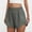 #Gray, variant on DPTALR Women’s Fashion High Waisted Elastic Wide Leg Casual Summer Solid Comfy Shorts with Pockets,Zipper Fly,Green,Size M