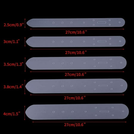 5Pcs Belt Holes Template Acrylic Template Leather Carft Belt Punching ...