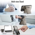 thumbnail image 2 of Allytechgroup 2 In 1 Wallet Case for iPhone 16, PU Leather Magnetic Case with Detachable Cards Holder Support Wireless Charging Full Body Protector Cover for iPhone 16, Gray, 2 of 11