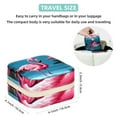 thumbnail image 5 of Flamingo Square Travel Jewelry Box Earring Necklace Bracelet Holder Organizer Stand Display Case Decorative Storage Box, 5 of 6