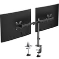 thumbnail image 1 of Pholiten Support Double pour Moniteur, Bras de Moniteur Robuste et Ajustable pour Bureau pour 2 Écrans jusqu'à 32 Pouces, Inclinaison, Pivotement, Rotation, Supporte 22 Lb par Mo, 1 of 8