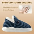 thumbnail image 4 of Drecage Womens Fuzzy Slippers Mens, Fleece Lined House Slipper for Ladies, Extra Plush Warm Indoor Outdoor Slippers with Heel Cover & Anti-slip Sole, Cozy Memory Foam Home Shoes, 4 of 11