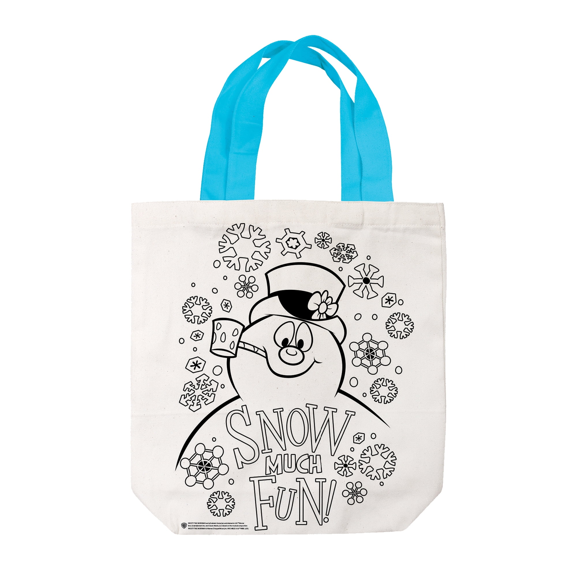 Frosty the Snowman Unisex Child Christmas Color Your Own Canvas Tote Bag Kit