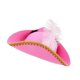 thumbnail image 1 of Decoración de sombrero de pirata, gorra de capitán para juegos de rol, festivales, cosplay y disfraces. Rosa, 1 of 9