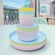 thumbnail image 2 of 12 Pieces Plastic Kitchenware Set Dinnerware Unbreakable Bowls Plates Cups Set, 2 of 5