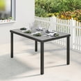 thumbnail image 2 of Outsunny Rectangular Patio Table for 6, 55" Outdoor Dining Table, Grey, 2 of 10
