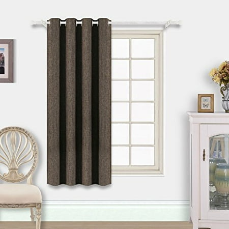 1 Panel Blackout Curtain W52 X L63 Brown Walmart Com