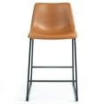 thumbnail image 6 of Set of 2 Bernardo Beige Washed Woven Fabric Dining Chair with Natural Wood Legs, 6 of 7