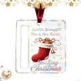thumbnail image 2 of Christmas Money Holder Ornament, 3.14 inch Acrylic Xmas Cash Holder Ornament with Velvet Ribbon, Festive Cash Gift Tag, Holiday Money Clip, Hanging Christmas Tree Decor, Xmas Keepsake Pendant, 2 of 6
