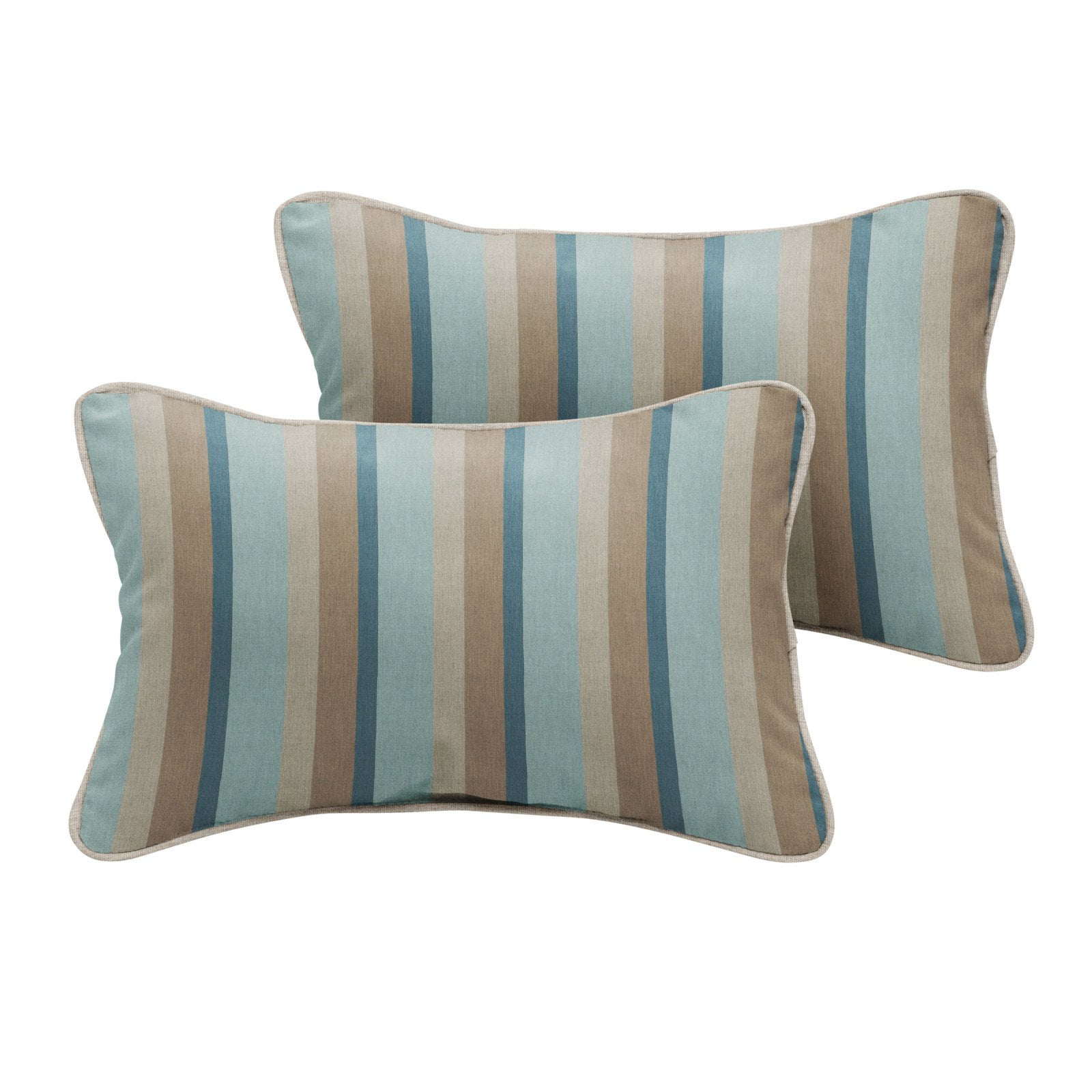 Mozaic Company Gateway Mist Sunbrella Outdoor Lumbar Pillow Set of 2