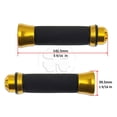 thumbnail image 3 of Gold CNC Apollo Hand Grips & Handle Bar Ends Motorcycle 7/8" 22mm Bike Racing, 3 of 3