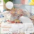 thumbnail image 2 of Fall Eucalyptus Leaf Bedding Duvet Cover Set Queen Size 4 Pieces Blue Leaves Thanksgiving Vintage Letter Bedding Set with Zipper Closure, 1 Comforter Cover 90x92 Inches 1 Flat Sheet & 2 Pillow Cases, 2 of 7
