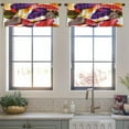 thumbnail image 4 of LALILO Kitchen Curtain Valance Sea And Ocean Waves Blue Rod Pocket Window Curtain 52"x 18" Set of 2, 4 of 7