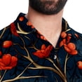 thumbnail image 5 of Tree Men's Button Down Hawaiian Poplin Shirt Summer Beach Printed Casual Short Sleeve Unisex Shirts, 5 of 6