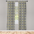 thumbnail image 3 of Ambesonne Ethnic Curtains, Striped Tribal Motifs Art, Pair of 28"x84", Pastel Brown Khaki Green, 3 of 5