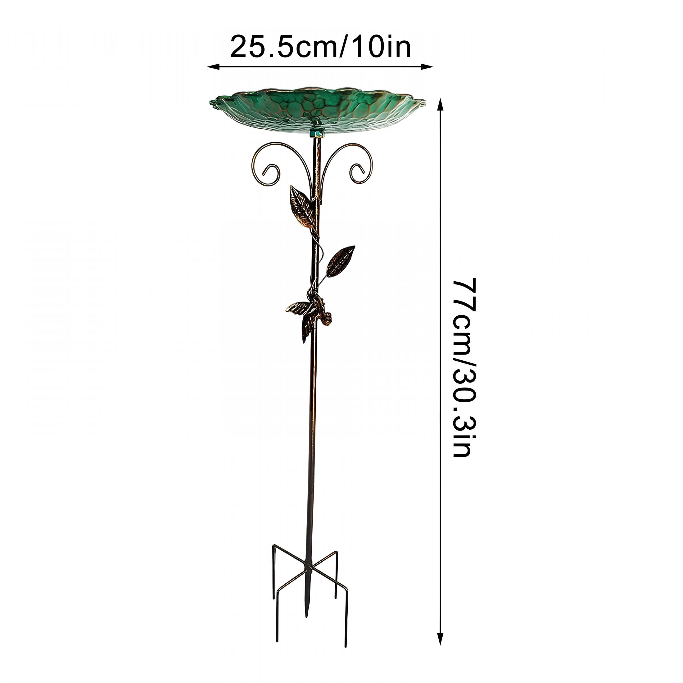 ACDANC 30In Metal Bird Bath for Outside, Vintage Freestanding Birdbaths & Birdfeeder, Bird Baths Feeder Bowl for Outdoors Garden Patio Yard Lawn Decor,5-Pronged Base, Decor for Garden Patio
