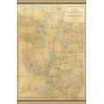 thumbnail image 1 of 24"x36" Gallery Poster, map of Mississippi, Louisiana, Arkansas 1839, 1 of 1