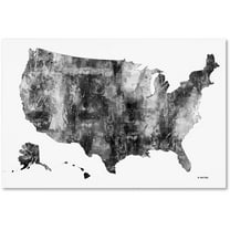 Trademark Fine Art "USA Map BG-1" Canvas Art by Marlene Watson