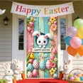 thumbnail image 6 of Easter Door Cover Banner, 180x90cm Bunny & Egg Design Door Curtain, Spring Holiday Porch & Home Decor, 6 of 9