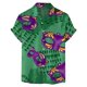 thumbnail image 1 of Camisas Para Hombre Manga Larga Regular Fit Camiseta con estampado digital 3D para hombre Camisa de manga corta Solapa superior (Blue, L), 1 of 4