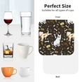 thumbnail image 6 of Fuzoiu Bones And Leaves Print Leather Coasters Set,Drink Coasters Set of 4,for Tabletop Protection, Durable PVC Coasters,Home Décor and Housewarming Gift-Square, 6 of 6