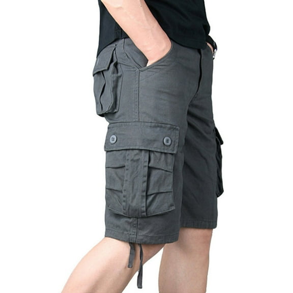 Turilly Plus Size Shorts for Men Workwear Shorts Slim Fit Pocket Zipper Straight Pants Casual Sports Shorts Shorts