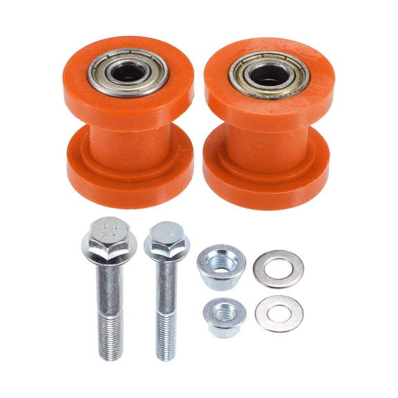 Unique Bargains 2 Set 8mm Chain Roller Pulley Tensioner for Motorcycle Mini Bike ATV 125cc 140cc 160cc XR125 Orange