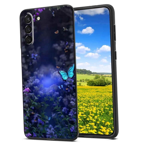 Compatible with Samsung Galaxy S21 FE Phone Case, Butterfly-68 Case Silicone Protective for Teen Girl Boy Case for Samsung Galaxy S21 FE